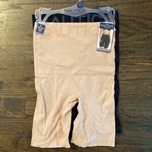 New with tags Nautica seamless tag free shaping mid thigh slip shorts 2 pack‎